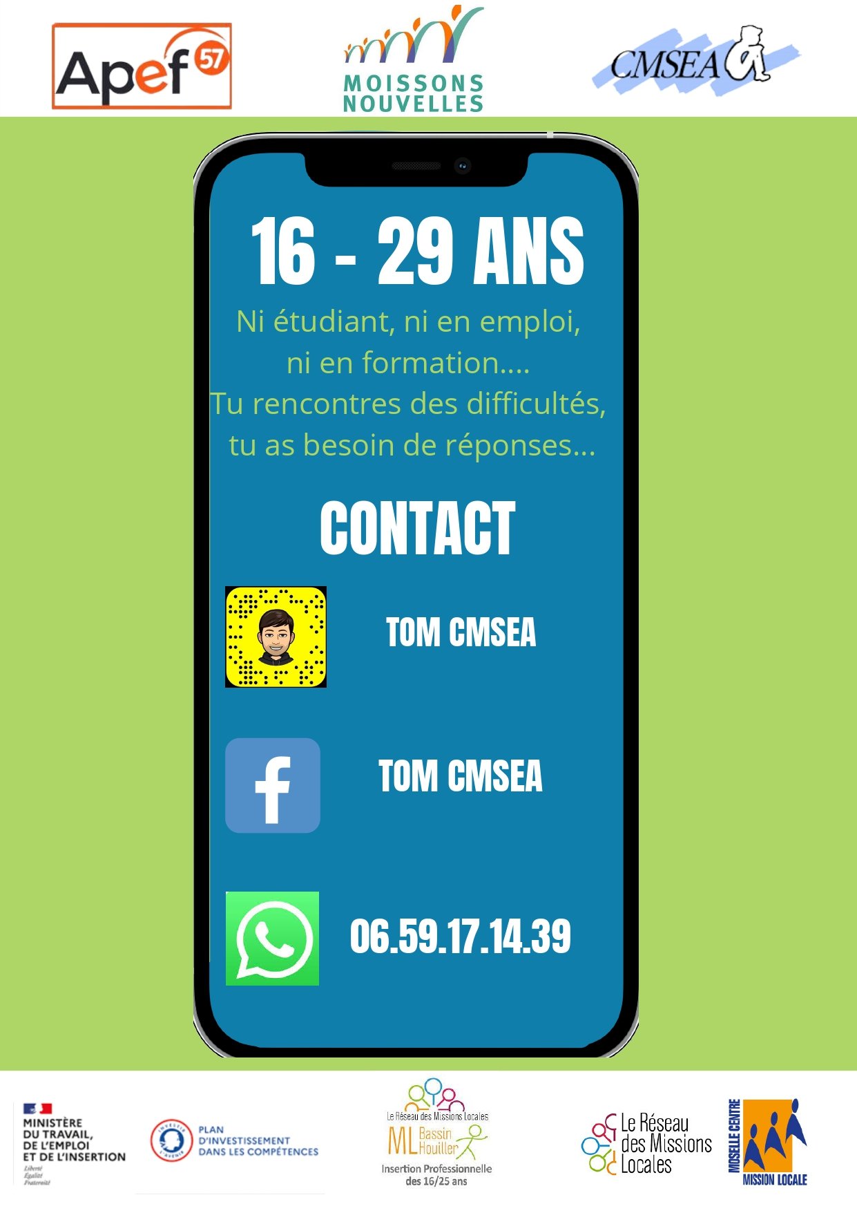 Tom : l'aide au 16 - 29 ans !